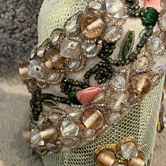 Katherines Collection Vintage Victorian Beaded Vanity Bottle Beautiful! - Picture 3 of 9